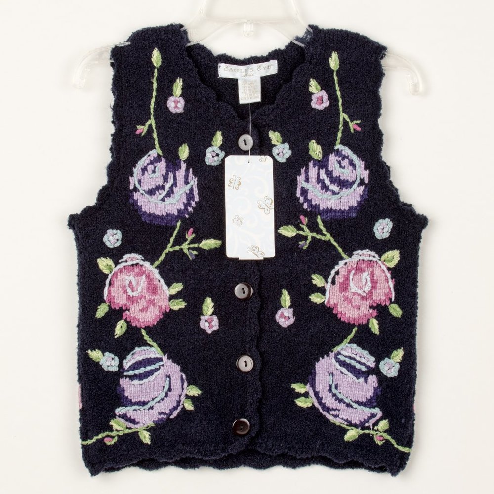 Eagles's Eye Girls Navy Sweater Vest - NWT Size M